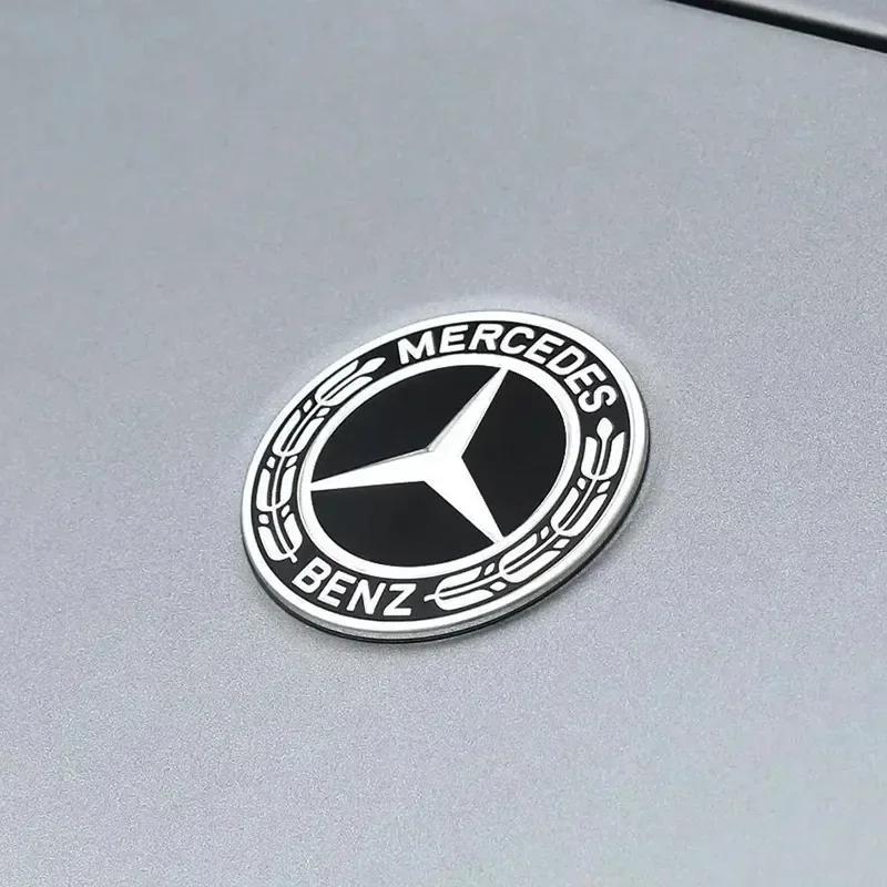 WXAKF1 2025 New For AMG Car For Mercedes benz AMG 1Pcs 3D Car Flat Hood Emblem Front ABS Badge Logo For Mercedes Benz AMG W212 W213 W20