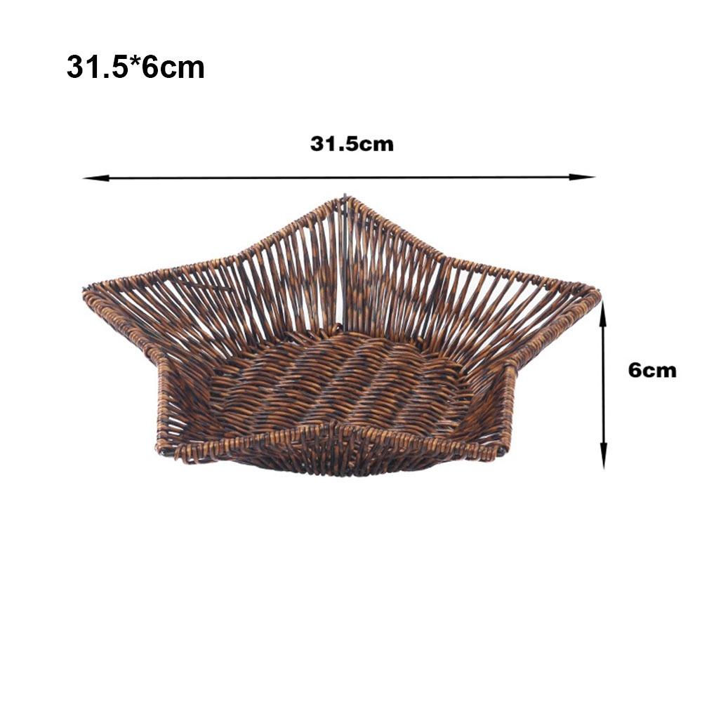 Multistyles Imitation Rattan Fruit Plate Retro Woven Handheld Creative House Candy Packaging Creative Household Storage Baskets