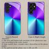 Gradient color abstract art pattern glass phone case suitable for Samsung Galaxy S26 S25 S24 S22 S21 S20 FE/Ultra/Plus anti drop
