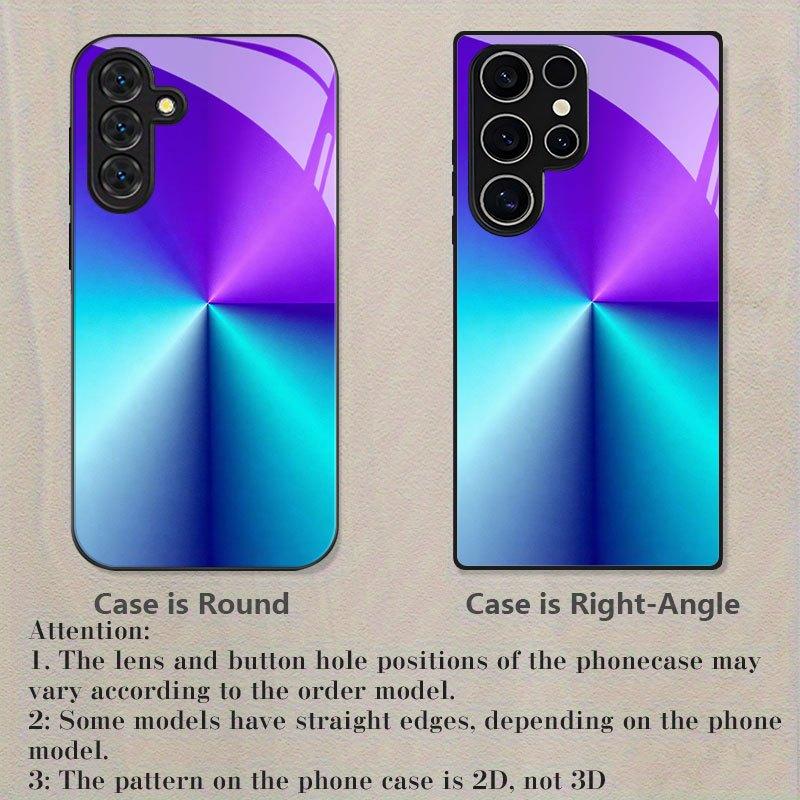 Gradient color abstract art pattern glass phone case suitable for Samsung Galaxy S26 S25 S24 S22 S21 S20 FE/Ultra/Plus anti drop