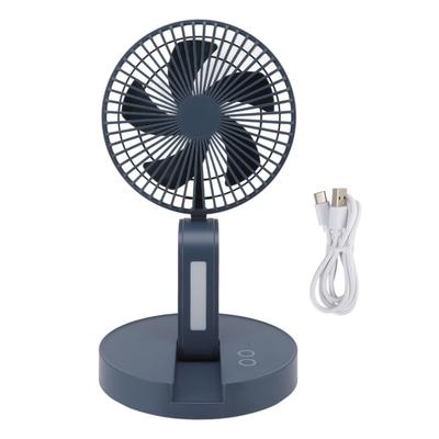 Desktop Folding Fan 3 Speeds USB Rechargeable Punch Free Electric Desktop Oscillating Fan for Home