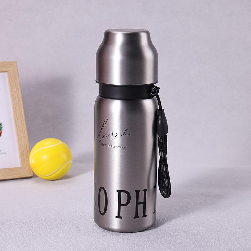 Creative Stainless Steel Thermos Cup Large Capacity Cold Water Cup Outdoor Portable Sports Water Cup
