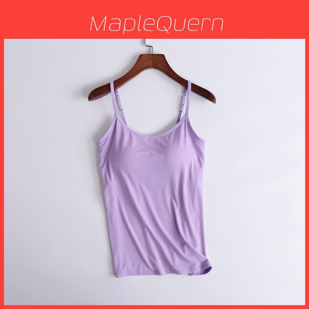 Feuchtigkeitsableitendes Modal-Camisole mit integriertem BH für Yoga und Fitness