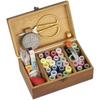 Needle and Thread Box Set, Needle and Thread Bag, Household Sewing Thread Needle Storage Box, Solid Wood Needle and Thread Box