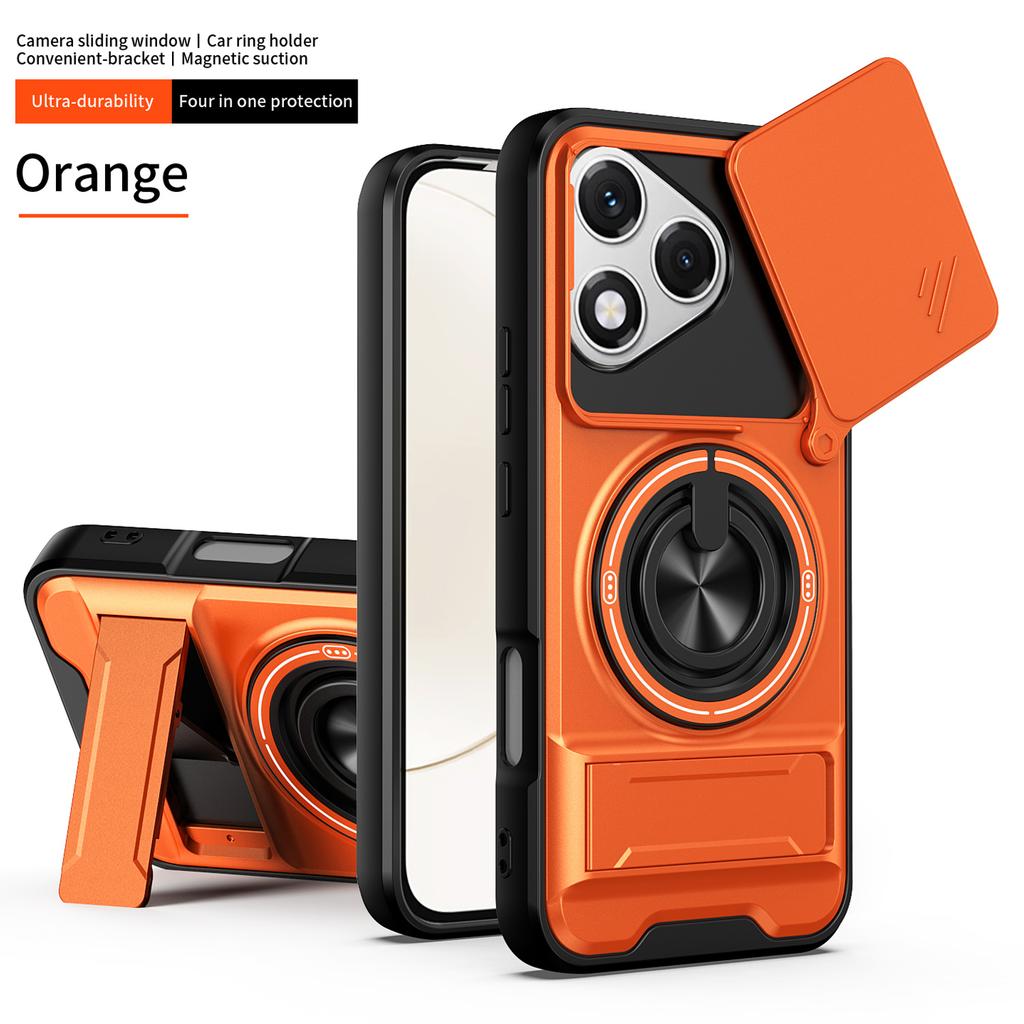 Funda for Honor 400 Lite Case Rotatable Slide Camera Protection Ring Stand Shockproof Cover Capa Funda