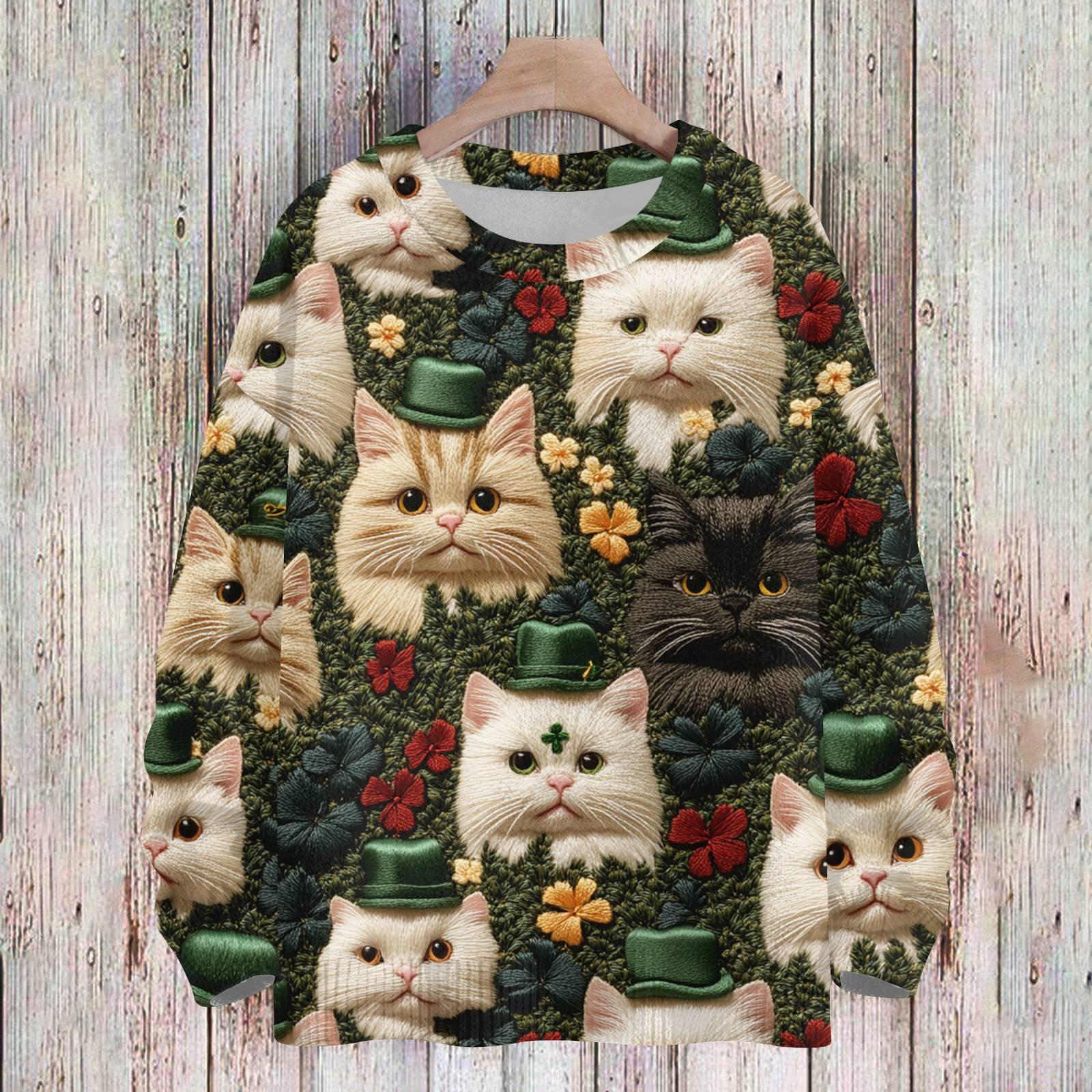 

улица. Свитшоты ко Дню Святого Патрика для детей, вязаные свитера для мальчиков и девочек, симпатичные рубашки, осенние свитера с круглым вырезом, топы 140 бежевый