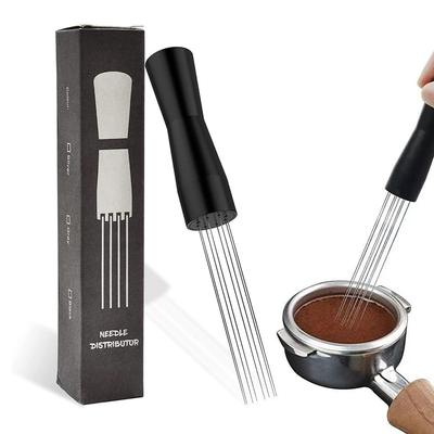 Espresso Dispersion Tool WDT Magnetic Coffee Stirrer 0.4mm 10 Needles for Espresso Coffee Stirring Tool (Black)
