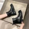 Fashion Booties Trend 2024 Ankle Boots for Women Black Platform Chunky Woman Short Shoes Large Size Warm Fashion Sale Footwear Pu Winter