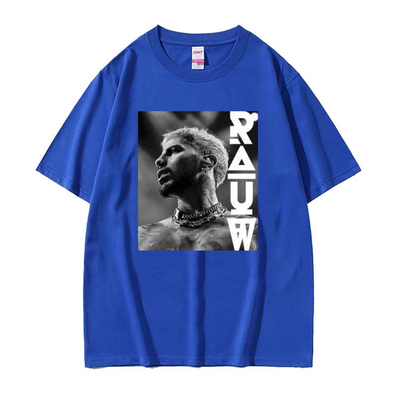 

Rapper Rauw Alejandro Reggaeton Trap T-shirt Unisex s Harajuku Retro Hip Hop Punk T-shirts Unisex 100% Cotton Short Sleeve T Shirt 4XL