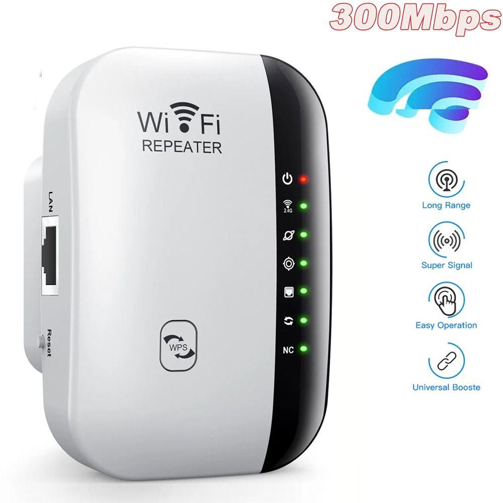 300Mbps WiFi Signal Booster 4/7 Lights WIFI Repeater High Quality WiFi Range Extender  Home