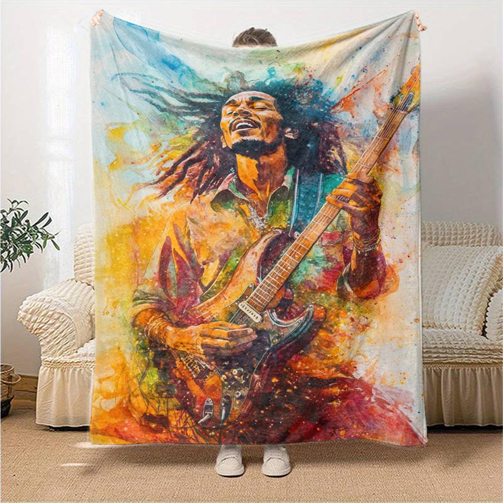 Bob Marley Blanket Durable Comfort Great for Bed Chair Couch for All Occasions Modern Style Gift for Travel Home Birthdays