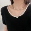 Multilayer Heart-Shaped Pendant Necklace Vintage Aesthetic Cute Choker Fashion Art Jewelry Female Gift Costume Accessories