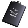 8 OZ Ounces Black Matte Metal Gift Stainless Steel Hip Flask Flagon Alcohol Bottle Whisky Vodka Laser Engraved LOGO Custom Made