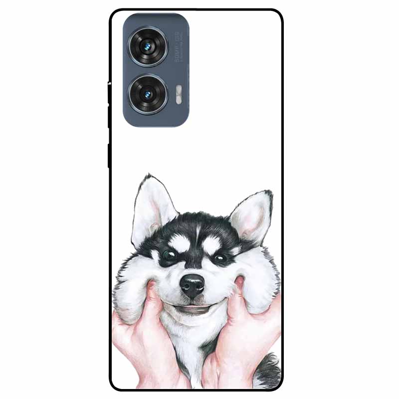 For Moto Edge 50 Fusion Case Silicone Space Animal TPU Soft Black Cover For Motorola Edge 50 Fusion Cases 50Fusion Cool TPUCover