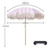 Outdoor Straw Thatch Sun Umbrella with Tassels for Villa Courtyard or Homestay
