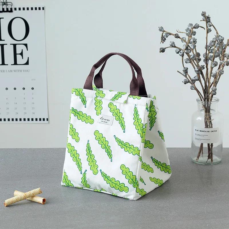 Insulated Waterproof Oxford Cloth Lunch Box Bag with Zipper Cute Animal Style Korean Lunch Box