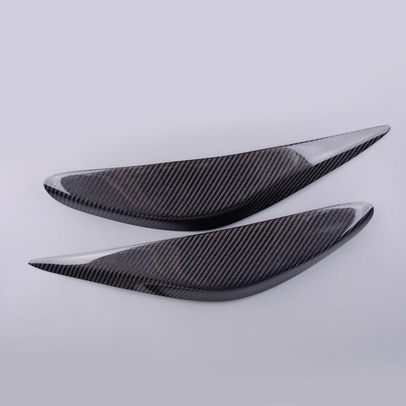 

1 Pair Car Front Headlight Eyebrow Eyelid Cover Trim Decor Accessory Sticker Fit for Nissan Altima 2013 2014 2015 Carbon Fiber