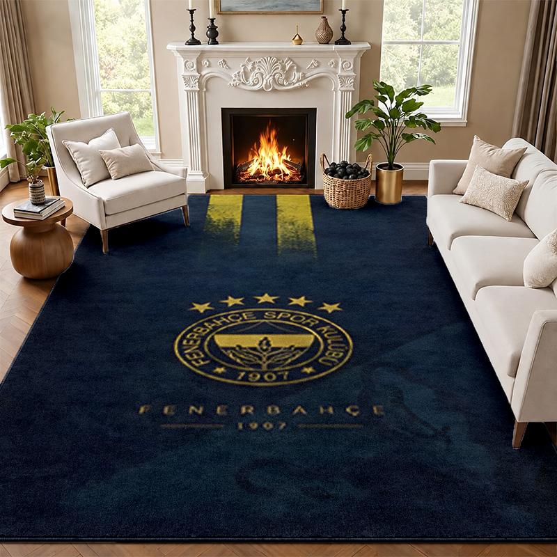 Fenerbahce Carpet Door Mat for Living Room or Bedroom Protective Mat Under Chair Office Decoration Christmas Gift Birthday Present