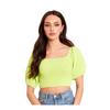 Be You Womens/Ladies Balloon Sleeve Crop Top