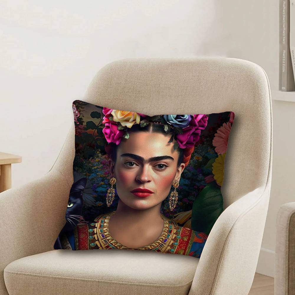 Vintage Artist FFrida KKahlo Pillow Cover Design cushion Cover decor Holiday Decorati