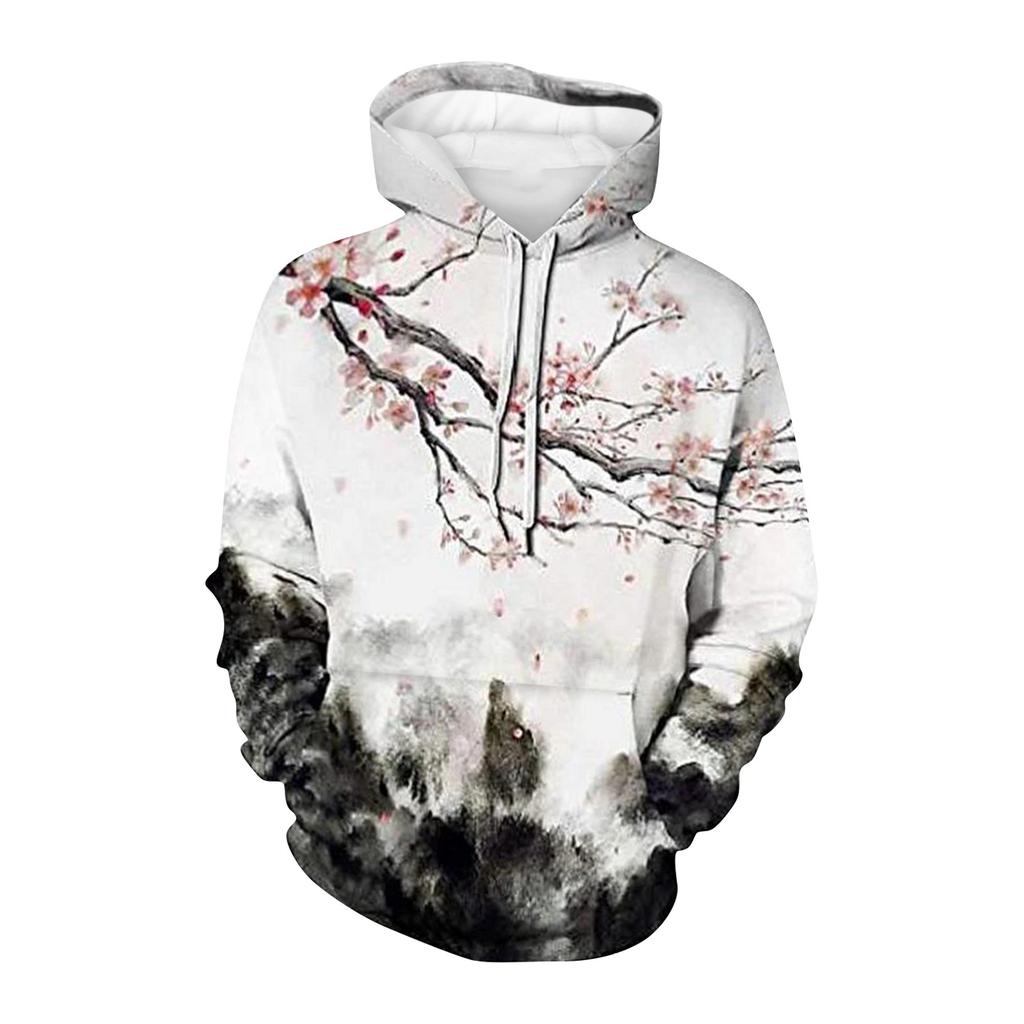 3D Sweater Vortex Print Long Sleeve Hoodie Men's Sportswear