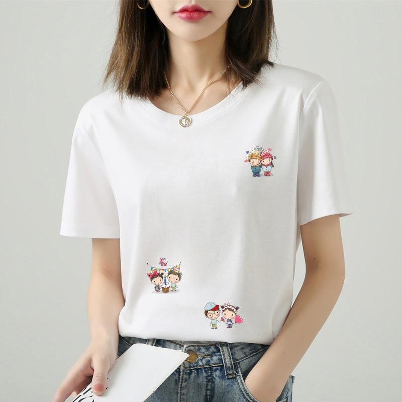 Iron-On Transfer Friends Together Patches T-Shirt Heat Press Appliqued Diy Clothes Stickers Hoodies Stripe Appliqued