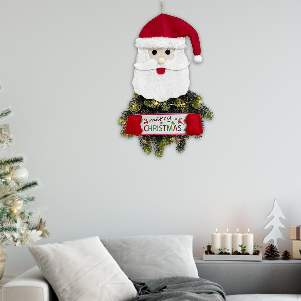 Christmas Tree Ornament Handcraft Creative with Hanging Ropes Lights Xmas Pendant