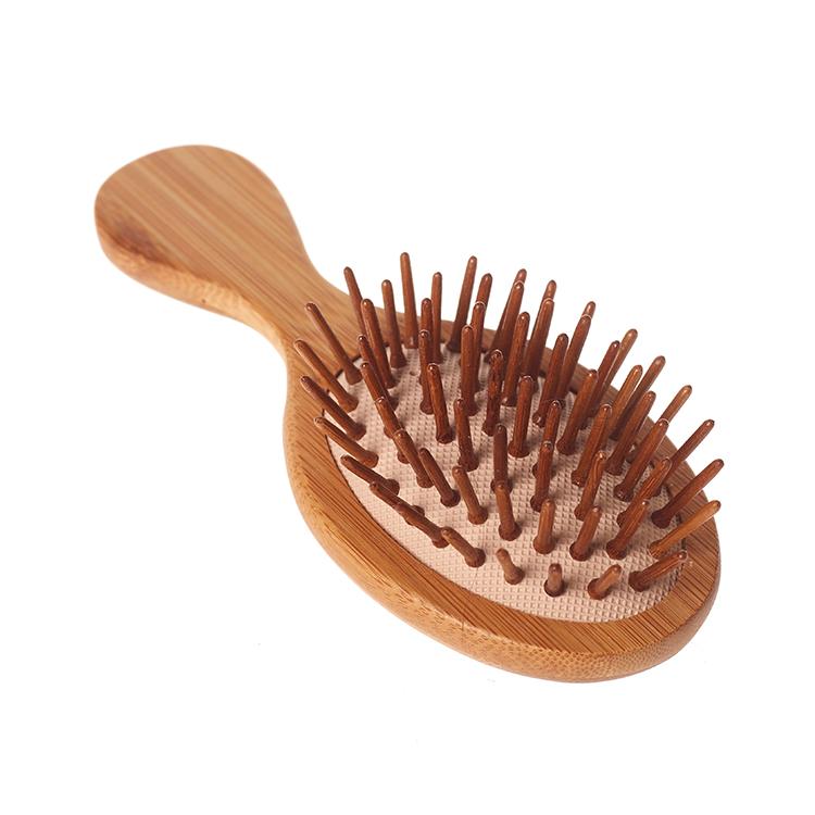 Detangling Hair Wooden Brush Soft Goat Hair Brush Head Massage Portable Comb Baby Cute Hair Bath Brush Comb Set