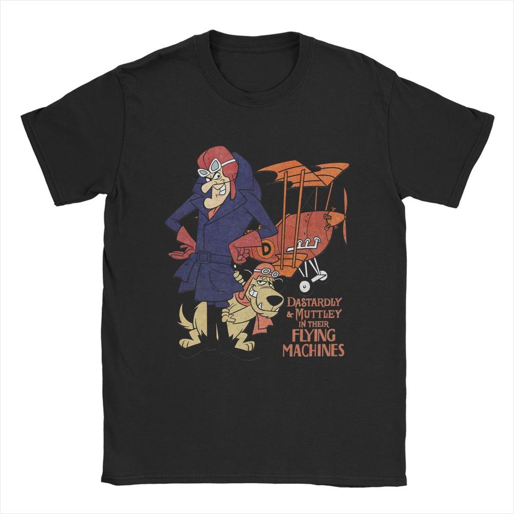 Tricou Bărbați Wacky Races Muttley Desen Animat Vintage 100% Bumbac Tricou cu Mânecă Scurtă Topuri cu Gât Rotund Vară