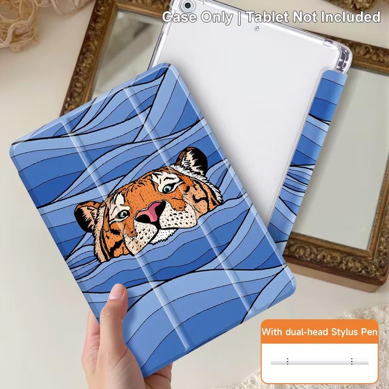 Tiger 360 Apple iPad Air 7/6/5 tablet case, Pro tablet shell, 11/10/9 protective case