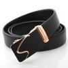 Hong Sheng Frosted Auto-Buckle Edge-Sealed Cowhide Belt Set - Classic Business Casual Men's Trend