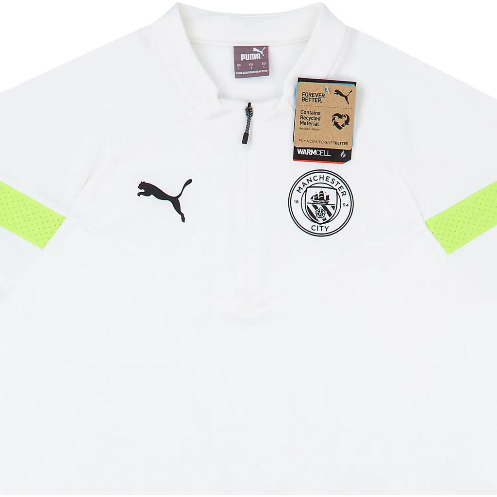 Puma 2022-23 Manchester City 1/4 Zip Training Fleece Unisex Tops White 767756-13