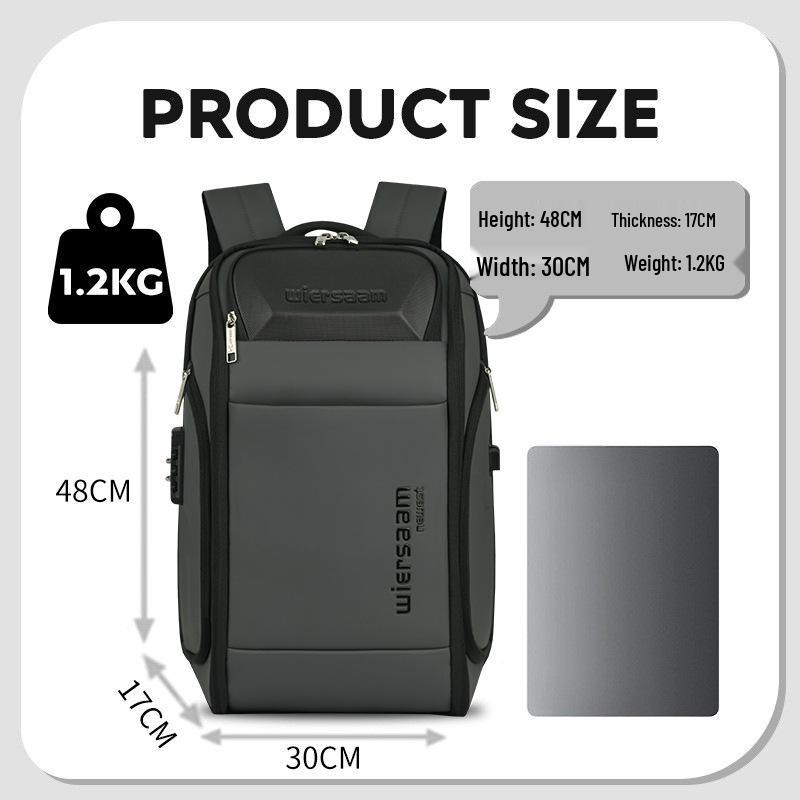 Wasserdichter, diebstahlsicherer Business-Rucksack für Herren – Großes Fassungsvermögen und Multifunktion mit Passwortschutz für unterwegs