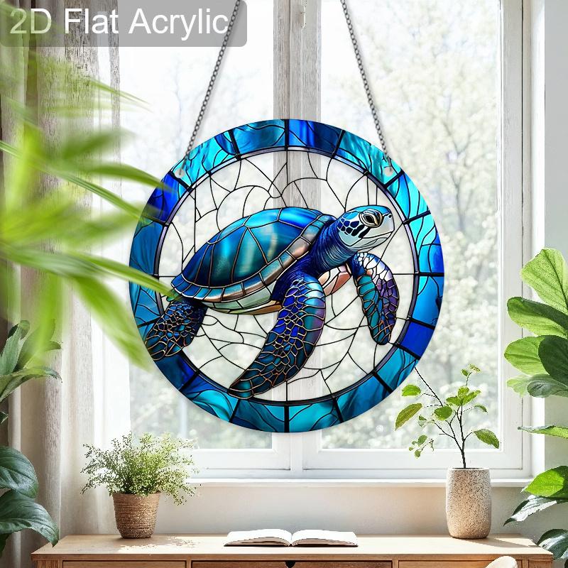 Acryl-Meeresschildkröte Sonnenschutzglas-Effekt Fensterhänge-Ornament Schildkrötenliebhaber Geschenke