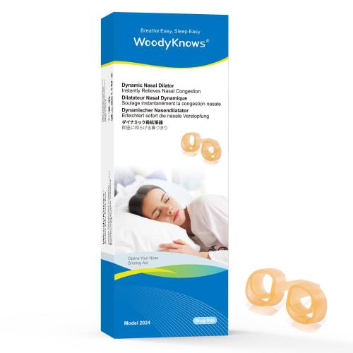 WoodyKnows Dynamic Nasal Dilators | Breathing Aid for Sleep & Sports | Soft & Comfortable Nasal Vents | Improved Airflow | Snoring & Nasal Congestion