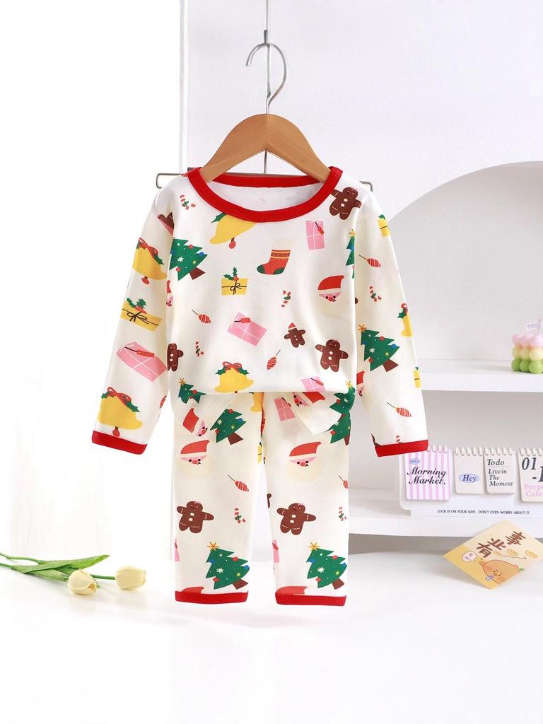 Children's Korean Style Thermal Velvet Pajama Set - Boys & Girls Warm Autumn Shirt and Pants