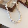 French Romance~ Retro Elegant Flower Pearl Necklace Temperament Versatile Collarbone Chain Necklace Women