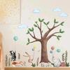 Big Tree Rabbit Balloon Cartoon Wallpaper Living Room Childrens Room Cute Decorative Wall Stickers Self-adhesive Wall Stickers