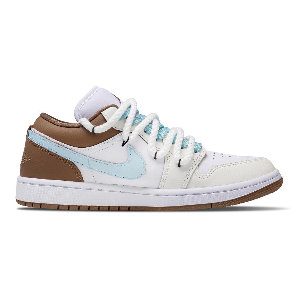Jordan Air Jordan 1 Vintage Basketball Shoes Unisex Low Top White/Blue/Brown DC0774-202(Team864-)