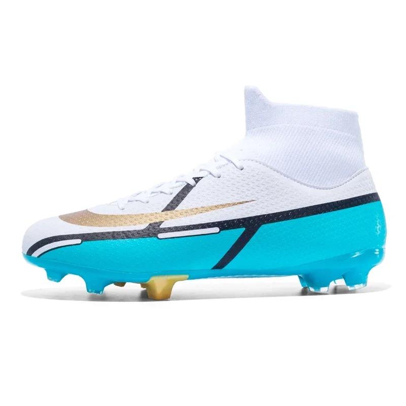 Men Soccer Shoes TF/FG High/Low Ankle Football Boots Male Outdoor Non-slip Grass Multicolor Training Match Sneakers Size 35-45