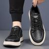 Fashion New Men Leather Flats Handmade Mens Skate Shoes Casual Round Toe Sneakers Luxury Brand Man Walking Footwear Men Casual Shoes