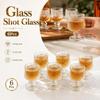 6Pcs Embossed Pattern Stemmed Shot Glasses 50ML Vintage Glass Cups  Party Gatherings