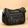 Ladies' Soft Leather Large Capacity Crossbody Shoulder Bag
