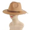 Autumn and Winter Women's Fashion Versatile British Gentleman's Top Hat Black Imitation Felt Hat Woolen Warm Jazz Hat