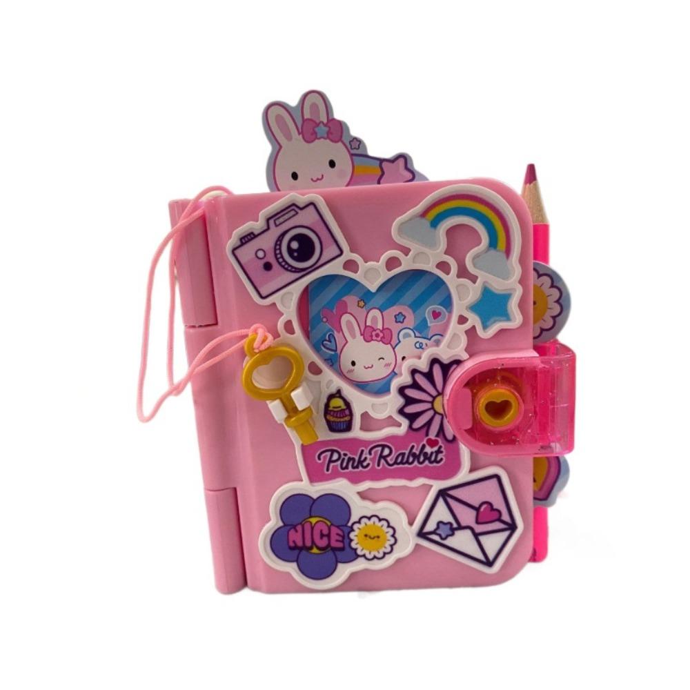 

Детский блокнот для письма «Розовый кролик» с замком, студенческий дневник, детский секретный блокнот, детская игрушка розовый