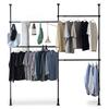 Iris Ohyama TWR3-2630 Tension Wardrobe Hanger Rack, Slim, Sturdy, Indoor Drying Rack, Stylish, Black, Approx. 263cm Wide