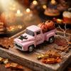 Vintage Halloween Alloy Truck Model with Pumpkins and Figurine for Holiday Decor