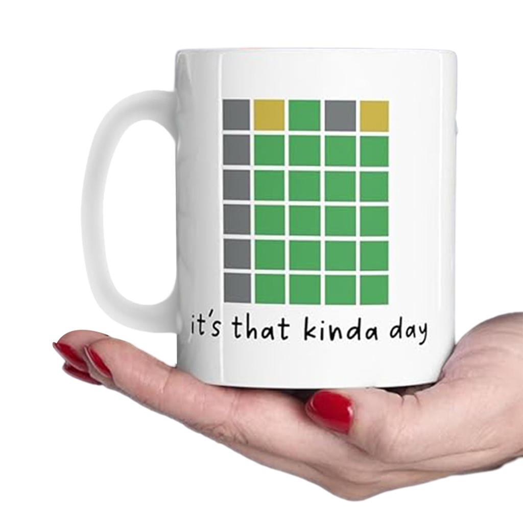 Ceramic Mugs For Wordle Lovers Chic-Style Handheld Coffee Water Cup For Home Kitchen Office