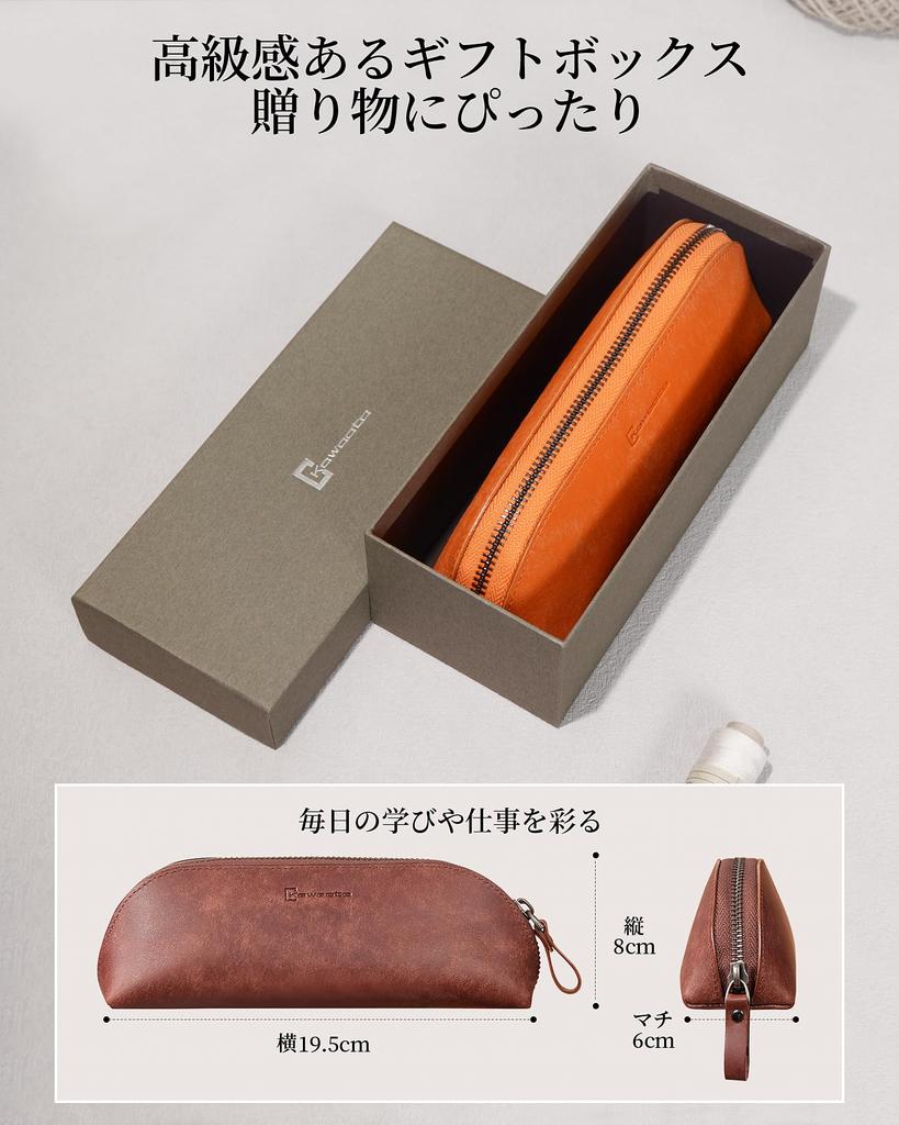 Genuine Pueblo Leather Pencil Large Holds 20 Stationery Perfect Gift for High School Students and Working Adults Case, Capacity, Pens, Freestanding,