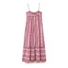 European & American Retro Crochet Spliced Knitted Sling Dress for Women